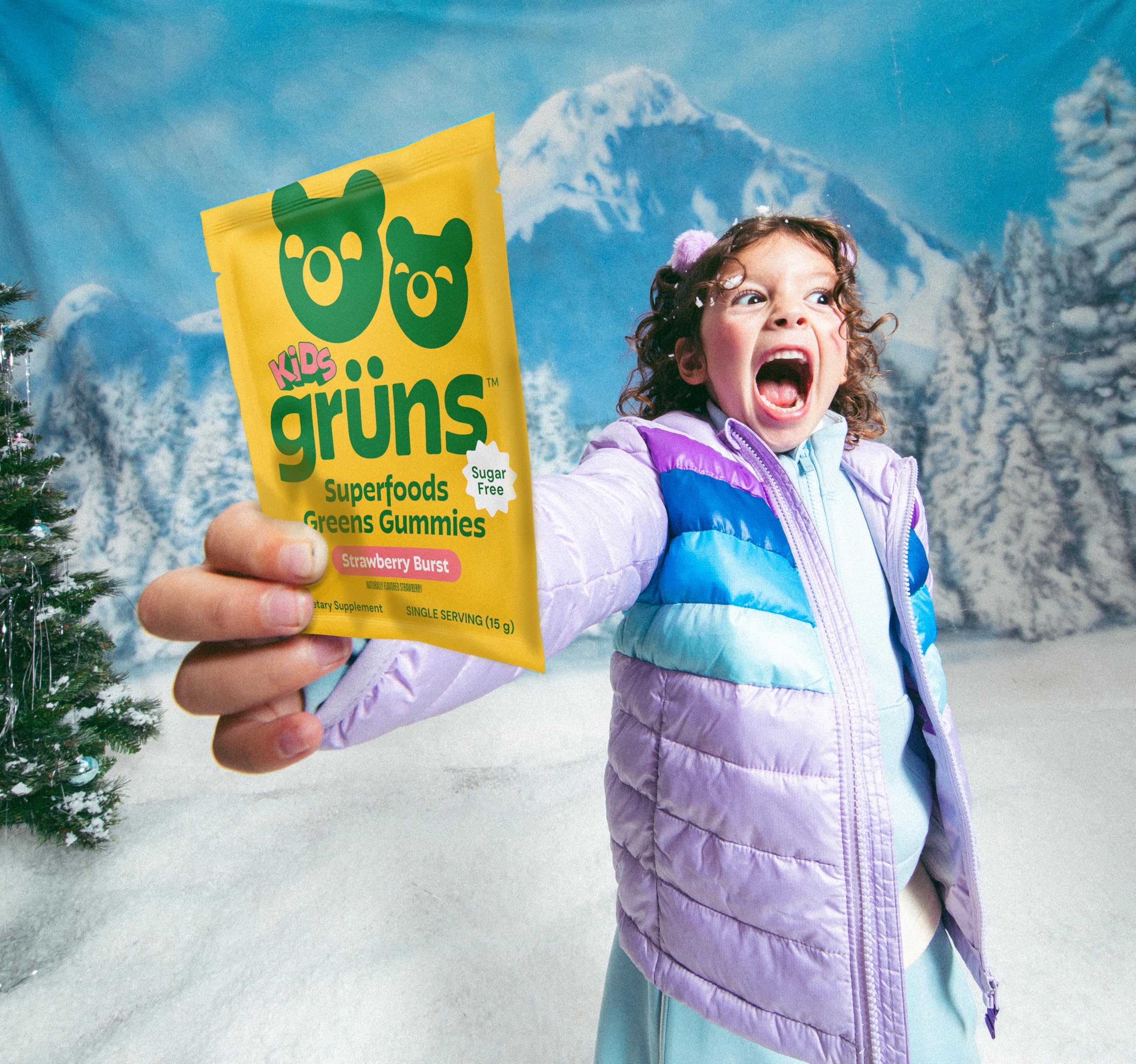 Grüns daily nutrition gummies for kids travel-ready and easy to share.