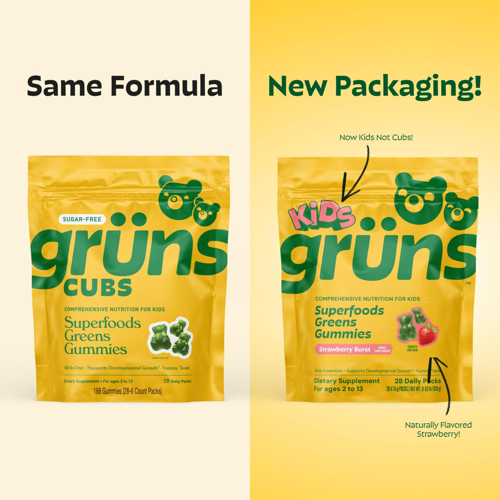 Grüns Gruns on-the-go snack pack for busy families