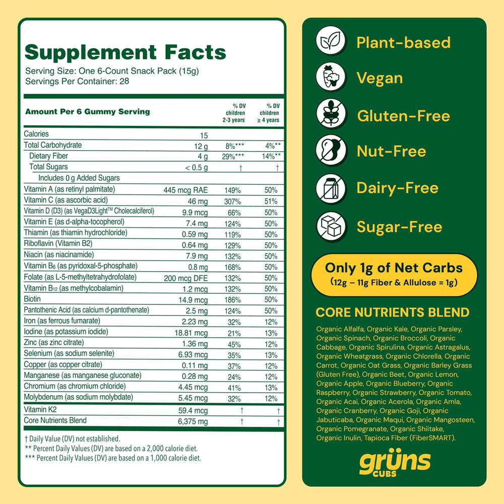 Grüns new-look packaging showcases the familiar formula inside.