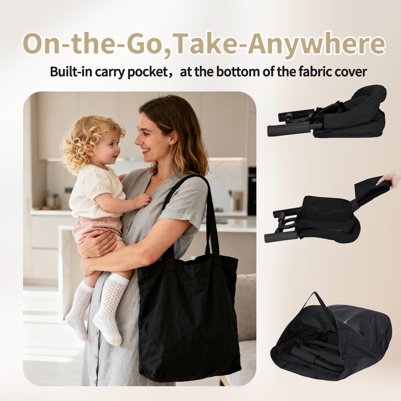 Gryvoth carry bag with side pockets for bibs and wipes