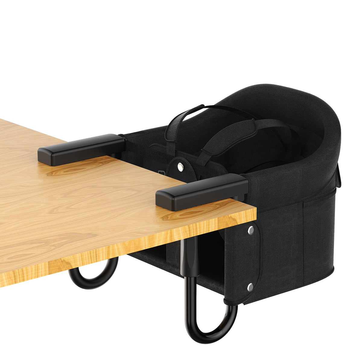Gryvoth portable clip-on high chair attaches to most tables for quick meals