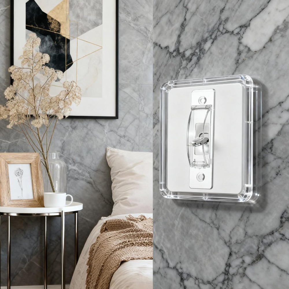 Gsbnjuy light switch guard ideal for office use and common areas.