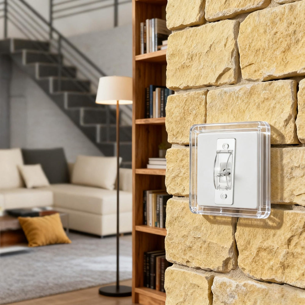 Gsbnjuy transparent switch guard blends with decor while shielding toggles.