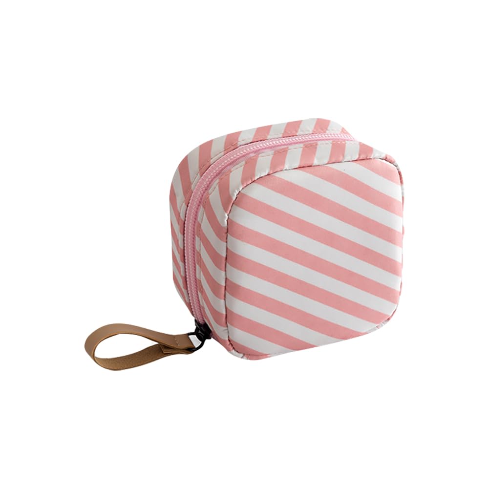 GSHLLO napkin storage bag with a pink stripe zipper for discreet travel