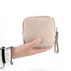 GSHLLO PU leather napkin pouch interior view showing inner compartments for napkins and small items.