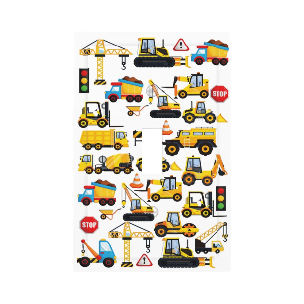 GSRLOD transport boys wall plate with trucks design, ideal for kid-friendly room decor and easy installation.