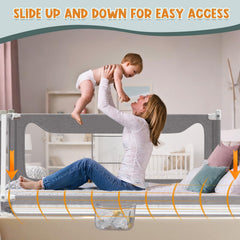 G TALECO GEAR bed rail features double-sided safety lock for easy but secure access.