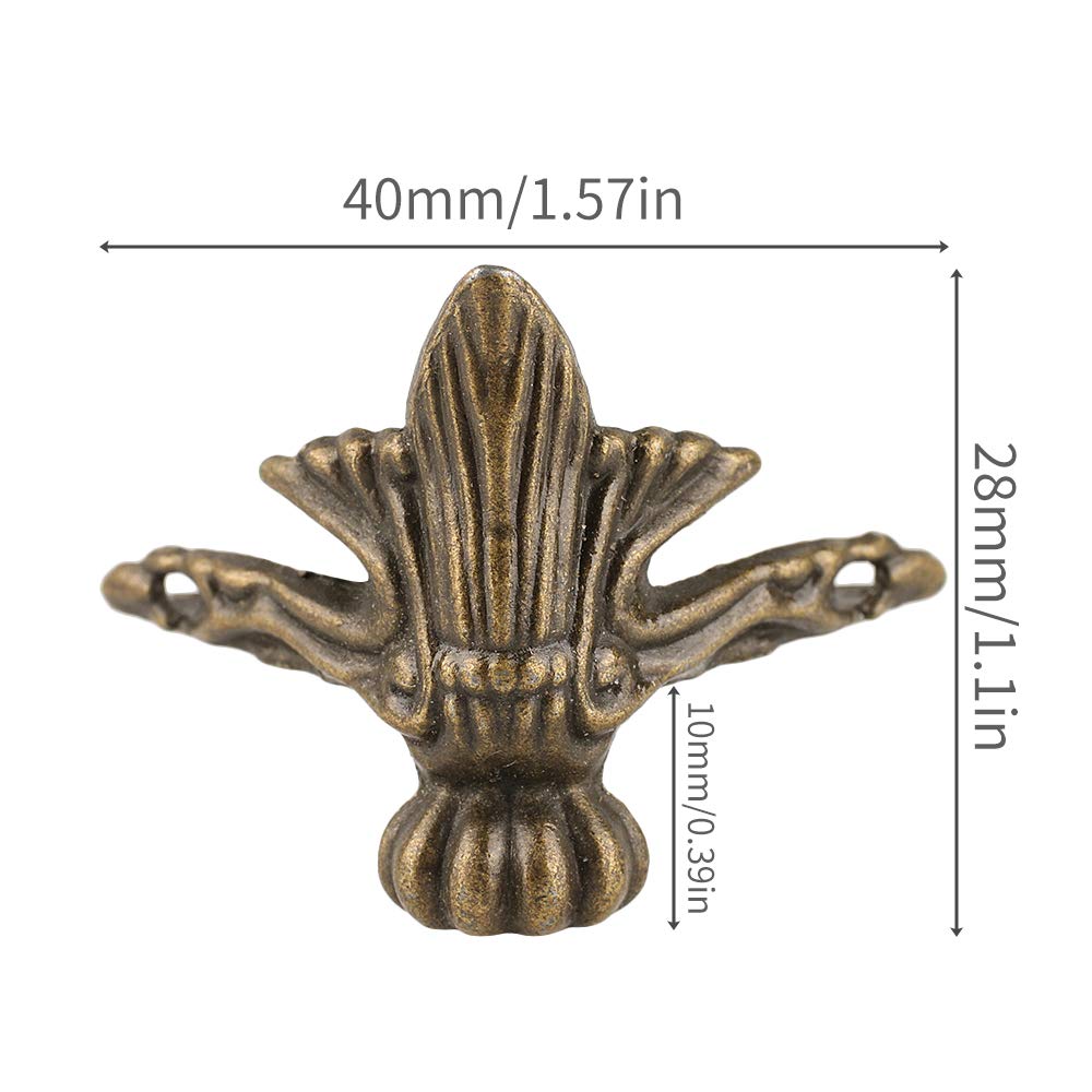 GTHER decorative corner leg bronze for boxes enhances appearance while protecting corners.