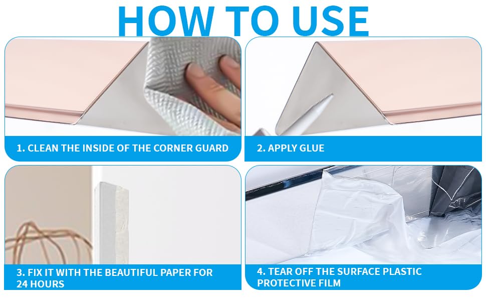 GuangzhuBS rose gold corner guard close-up edge detail highlights durability.