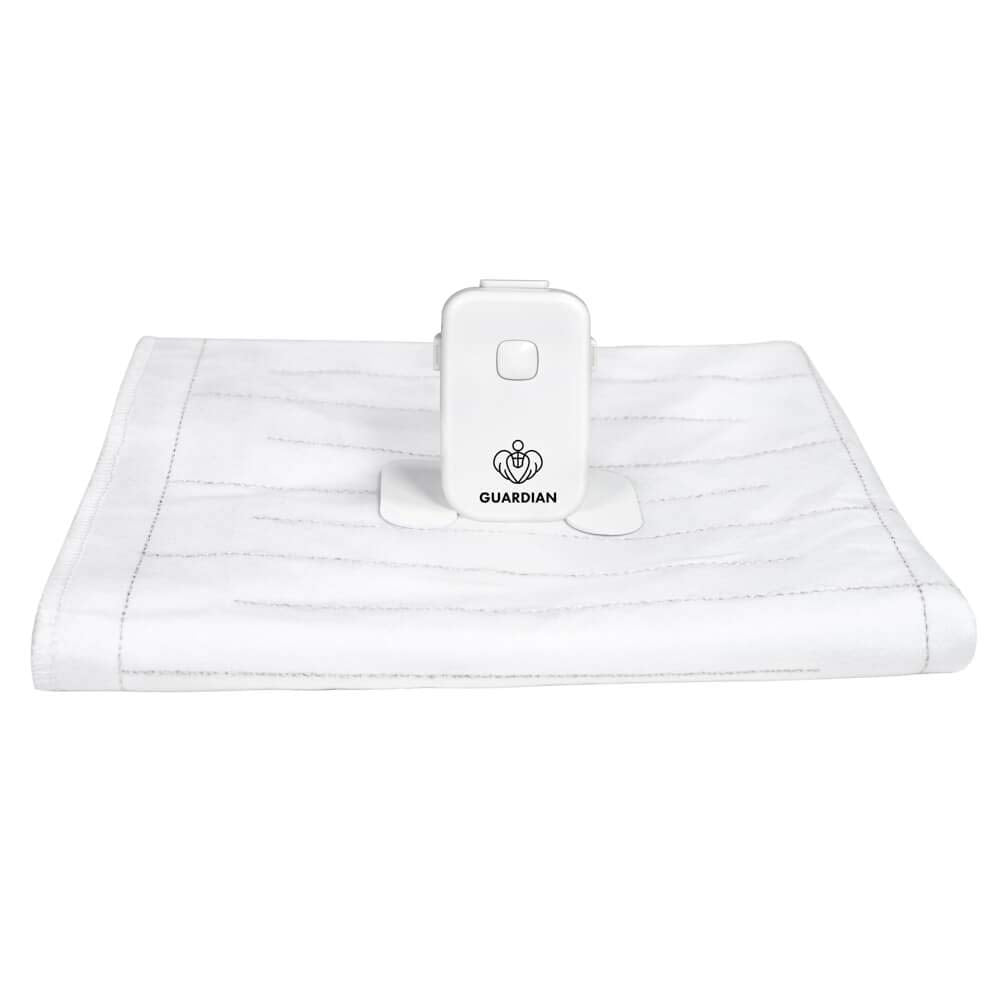Guardian reversible soft cotton mat sensor for comfortable, mess-free bedwetting monitoring.