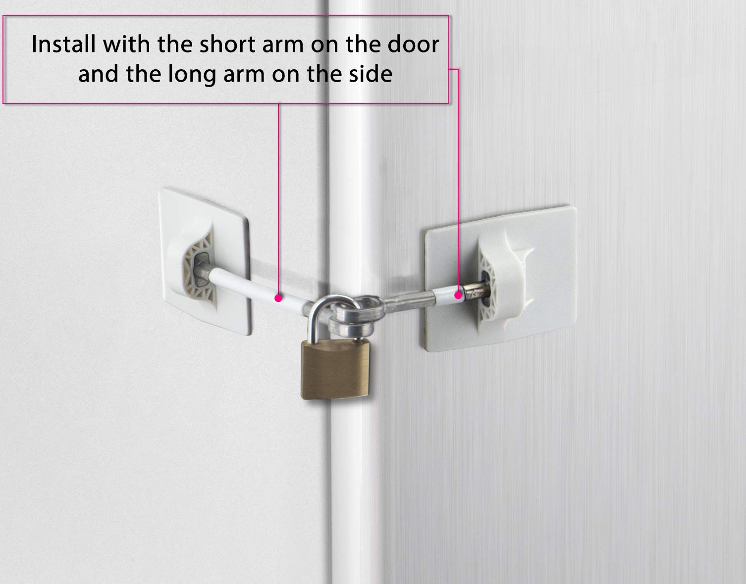 Guardianite Refrigerator Door Lock White durable mechanism ensures lasting security