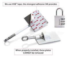 Guardianite adhesive close-up with 3M VHB tape.
