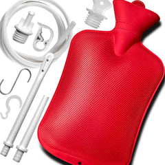 Guatbsecure enema bag kit 2L red for convenient home cleansing