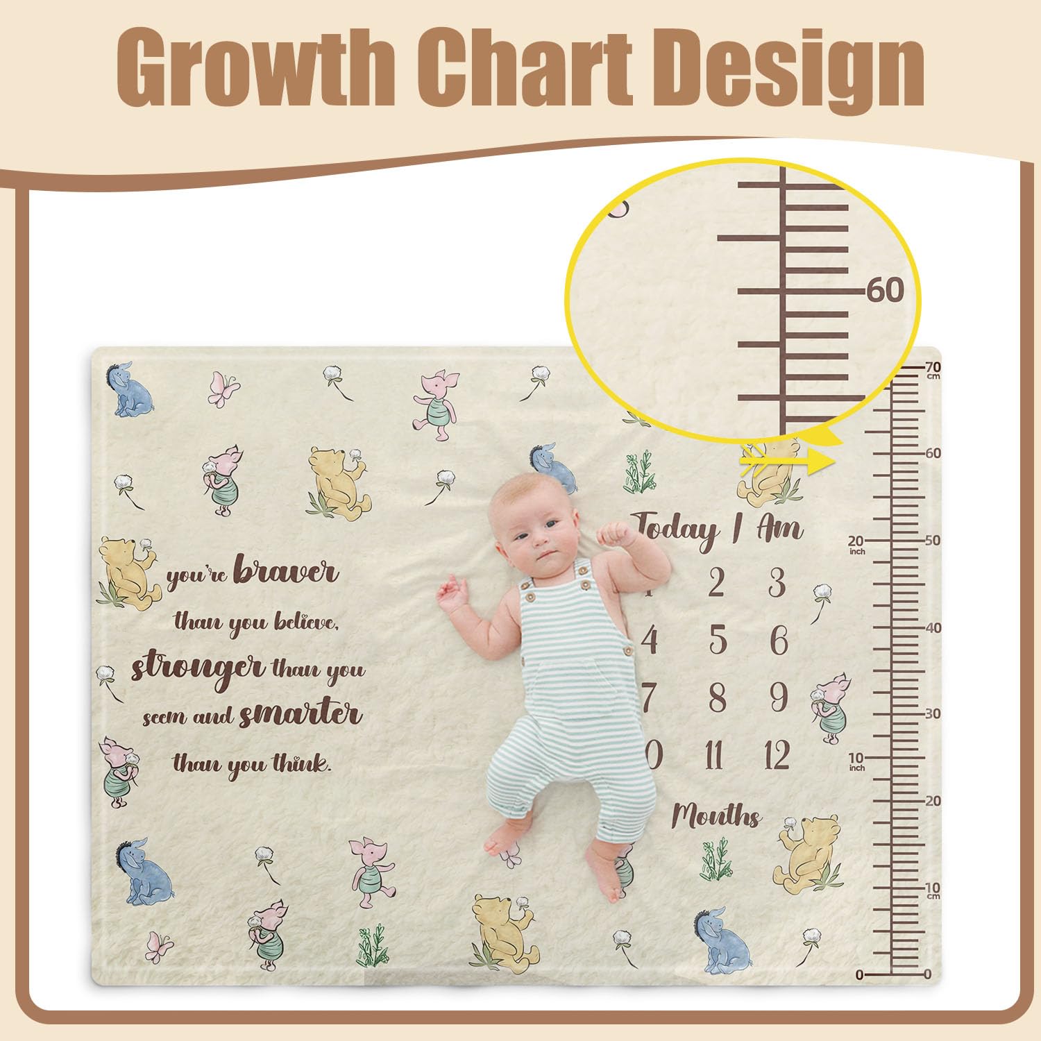 Guawubiang baby photo session with Pooh blanket backdrop