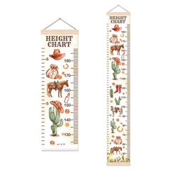 Guawubiang cowboy-style height chart front view for durable nursery wall decor.