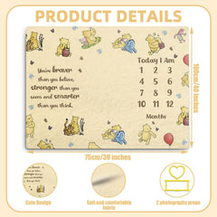Guawubiang Winnie milestone blanket full view for newborn photo setups