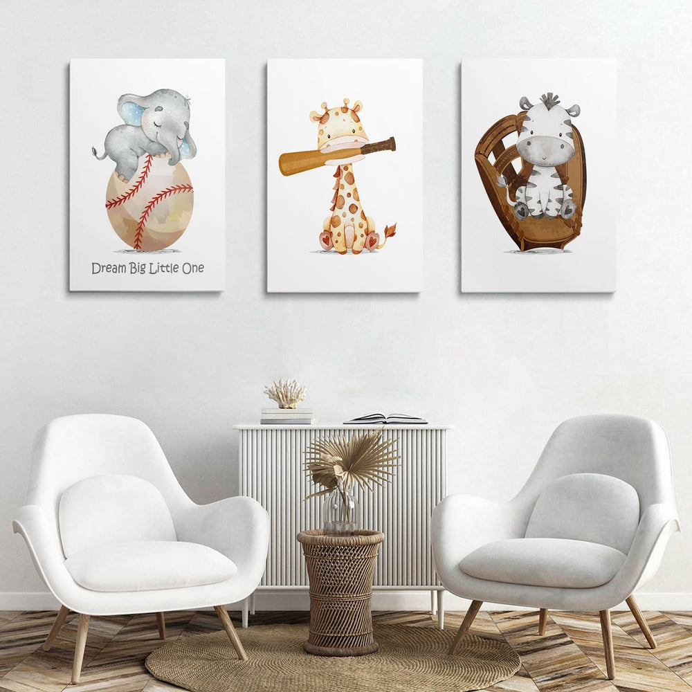 GUBIYU baseball wall art 12x16 panel complements sports-themed bedrooms and nurseries.