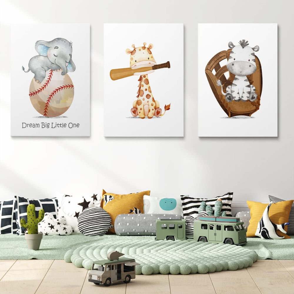 GUBIYU baseball wall art 12x16 panel suits living rooms, bedrooms, or play areas.