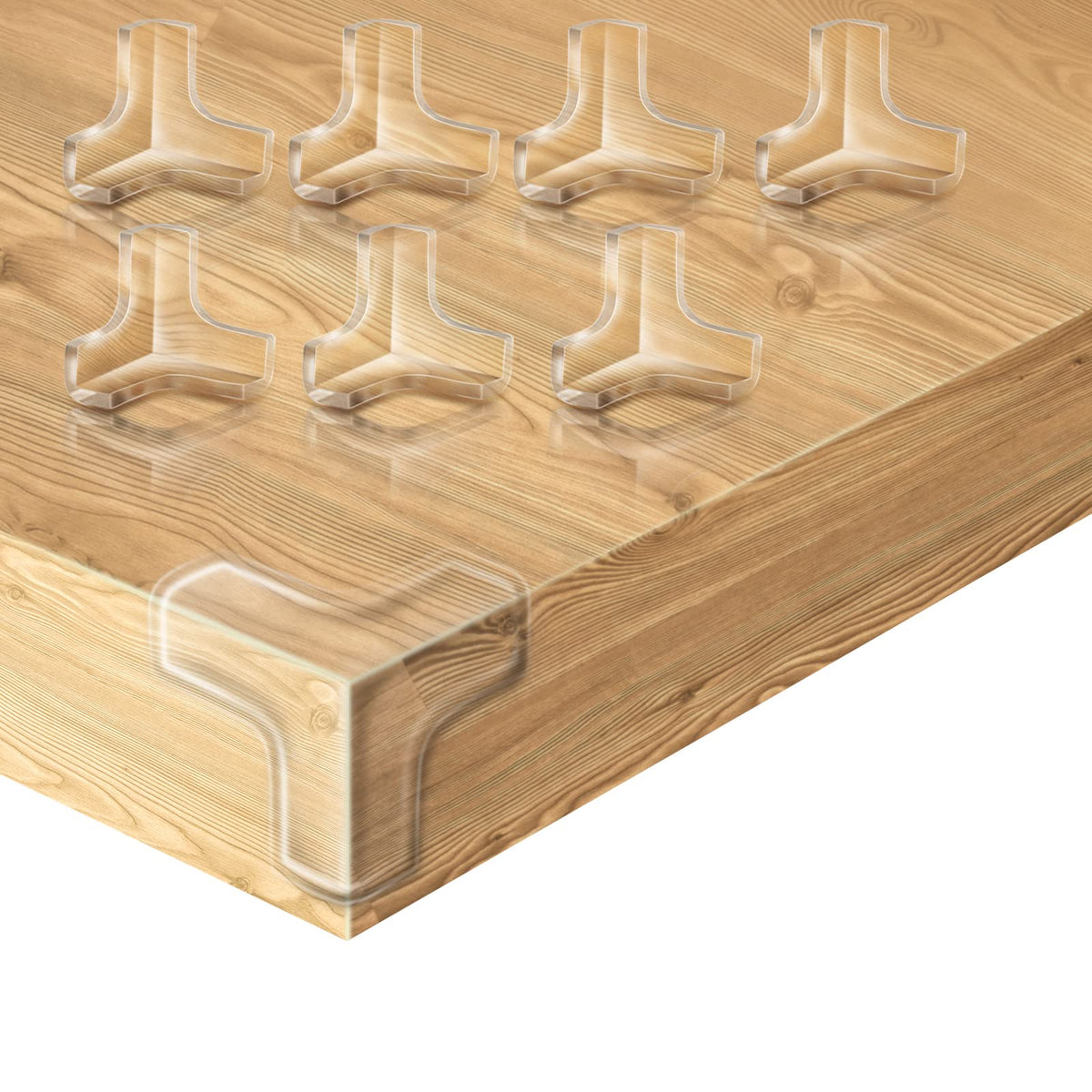 Gudui 20-pack corner protectors with 3-sided coverage for safe furniture edges.