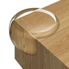 Gudui 32-pack corner protector clear guards on furniture corners for child safety.