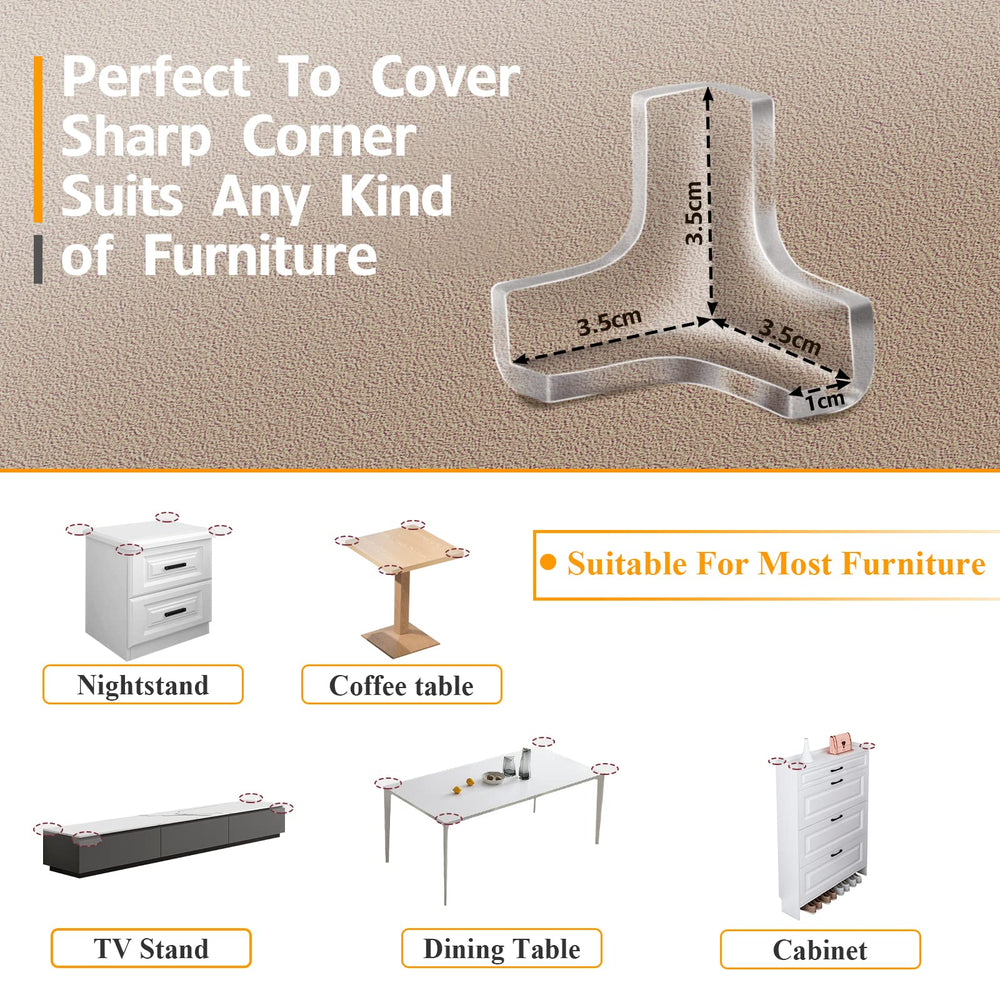 Gudui 3-sided full coverage corner guards applied to table edge for safer playtime.