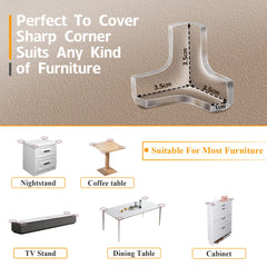 Gudui 3-sided full coverage corner guards applied to table edge for safer playtime.