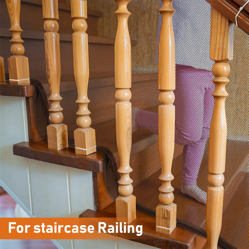 Gudui banister guard mesh with ultra small holes for finger safety