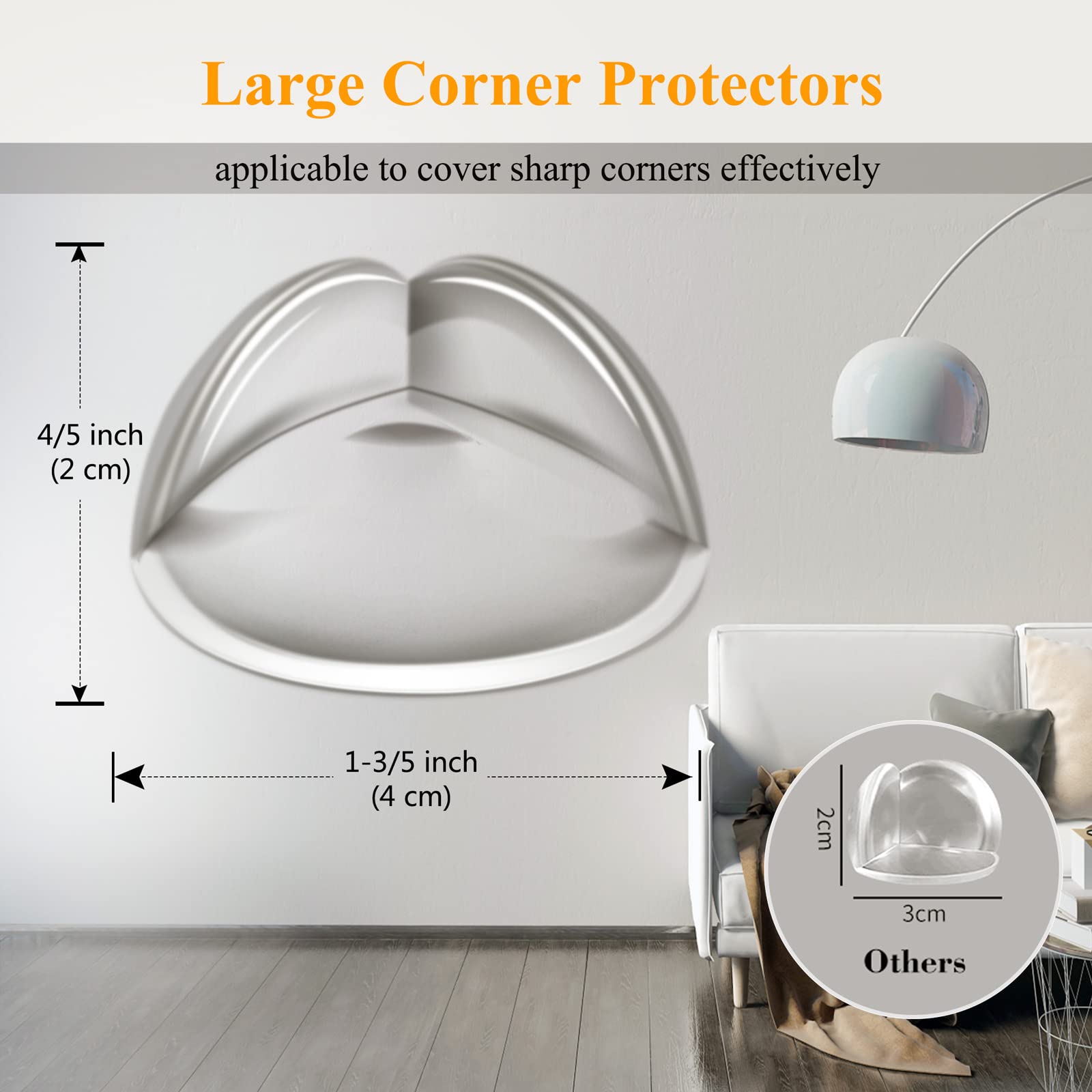 Gudui corner protectors with pre-applied adhesive enable quick, clean installation.