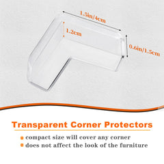 Gudui clear corner protector on cabinet corner blending with furniture