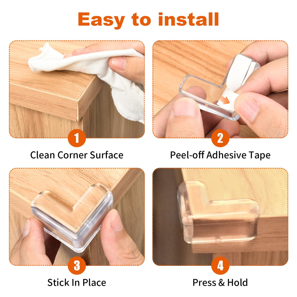 Gudui corner protectors used on L-shaped furniture for versatile coverage