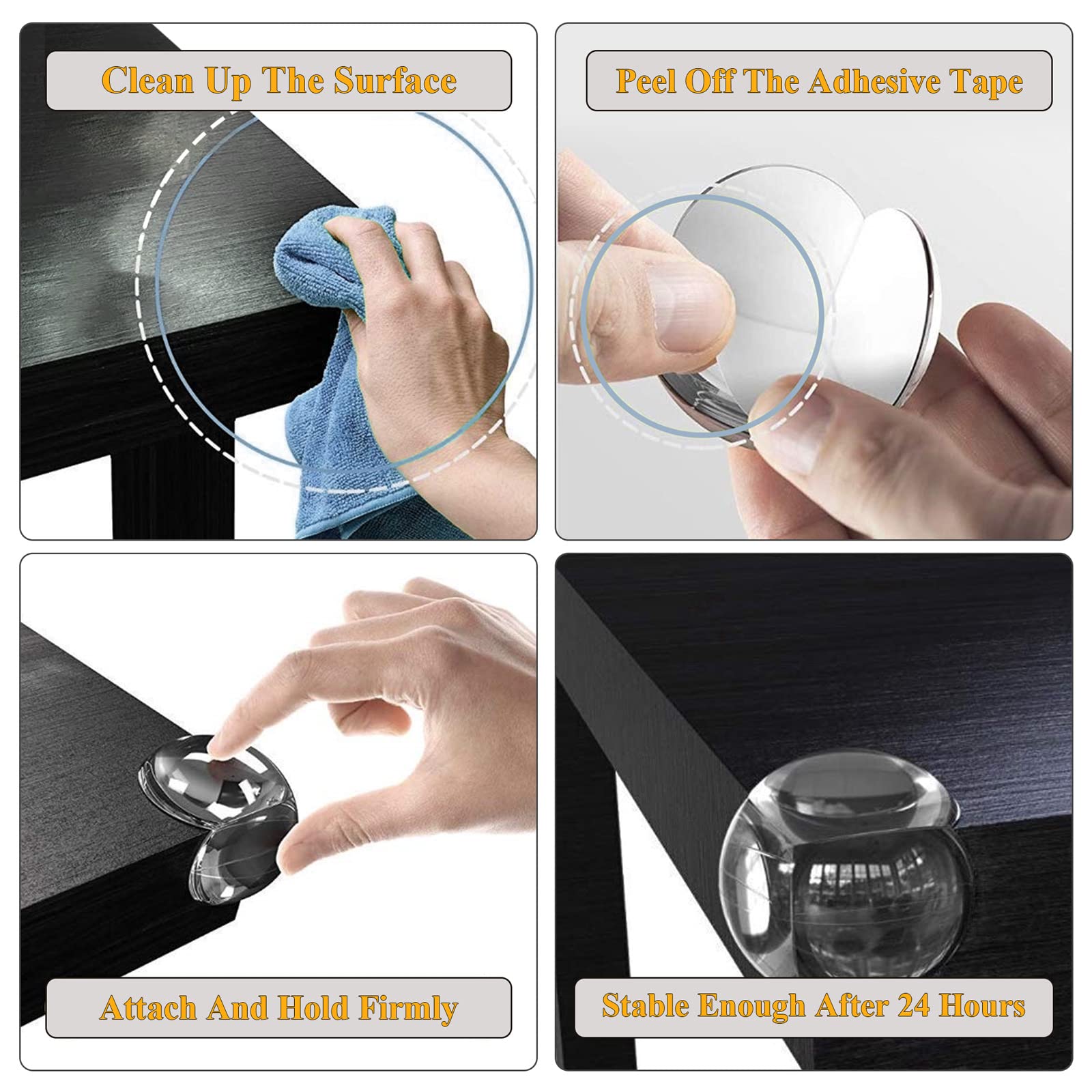 Gudui clear corner protectors preserve room aesthetics while reducing bumps.