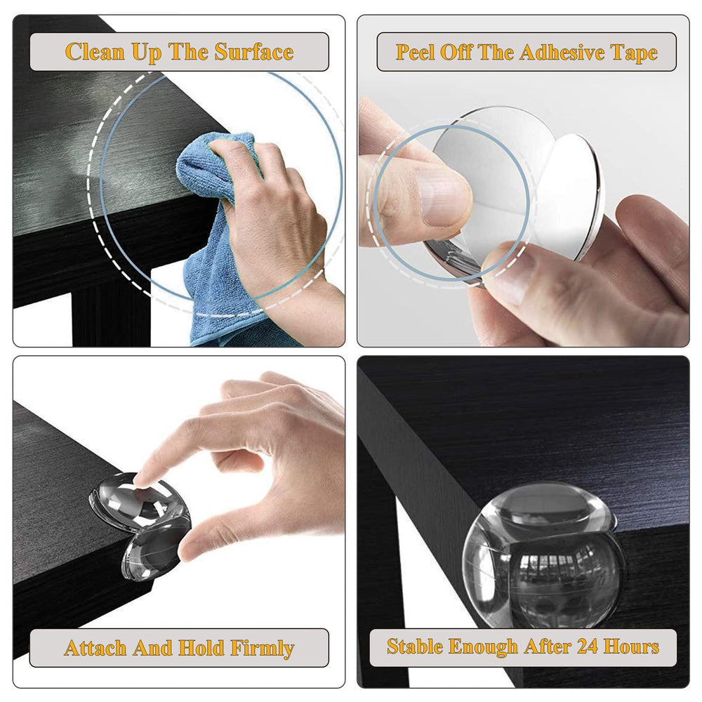Gudui clear corner protectors preserve room aesthetics while reducing bumps.