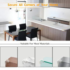 Gudui corner protectors use strong T-shaped adhesive for secure attachment.