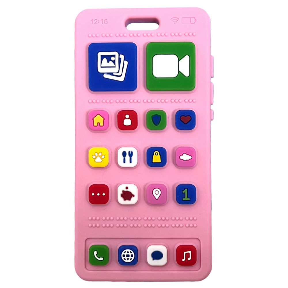 GUIGUZHJ baby teether Phone Pink 01 soothing gums and promoting grip