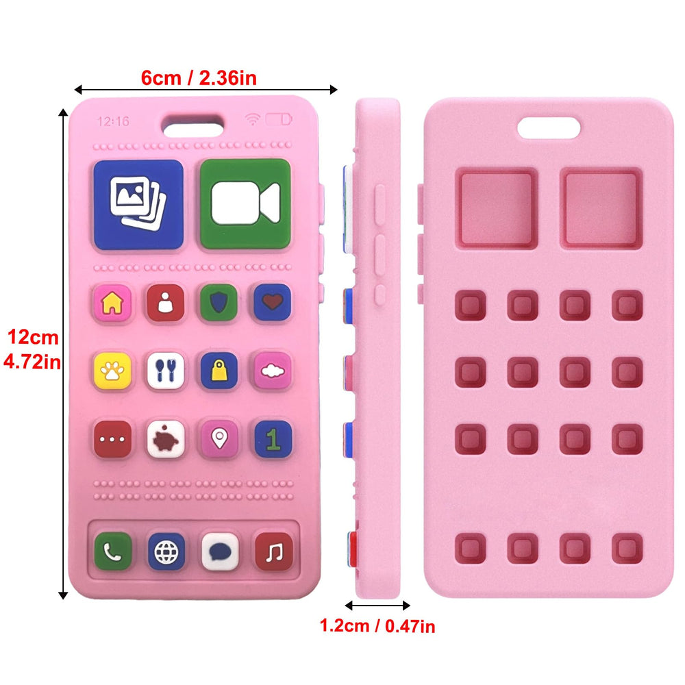 GUIGUZHJ teething phone Pink 06 easy to clean and sanitize after use