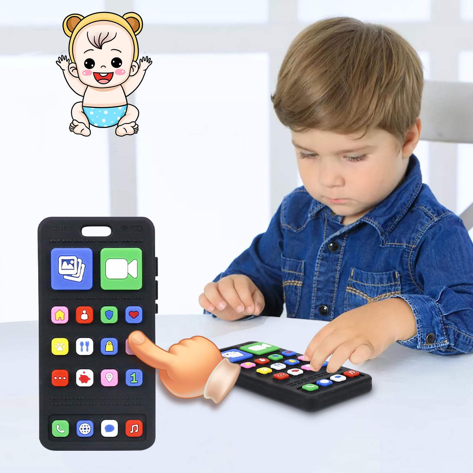 GUIGUZHJ colorful teething toy aids color recognition and exploration.