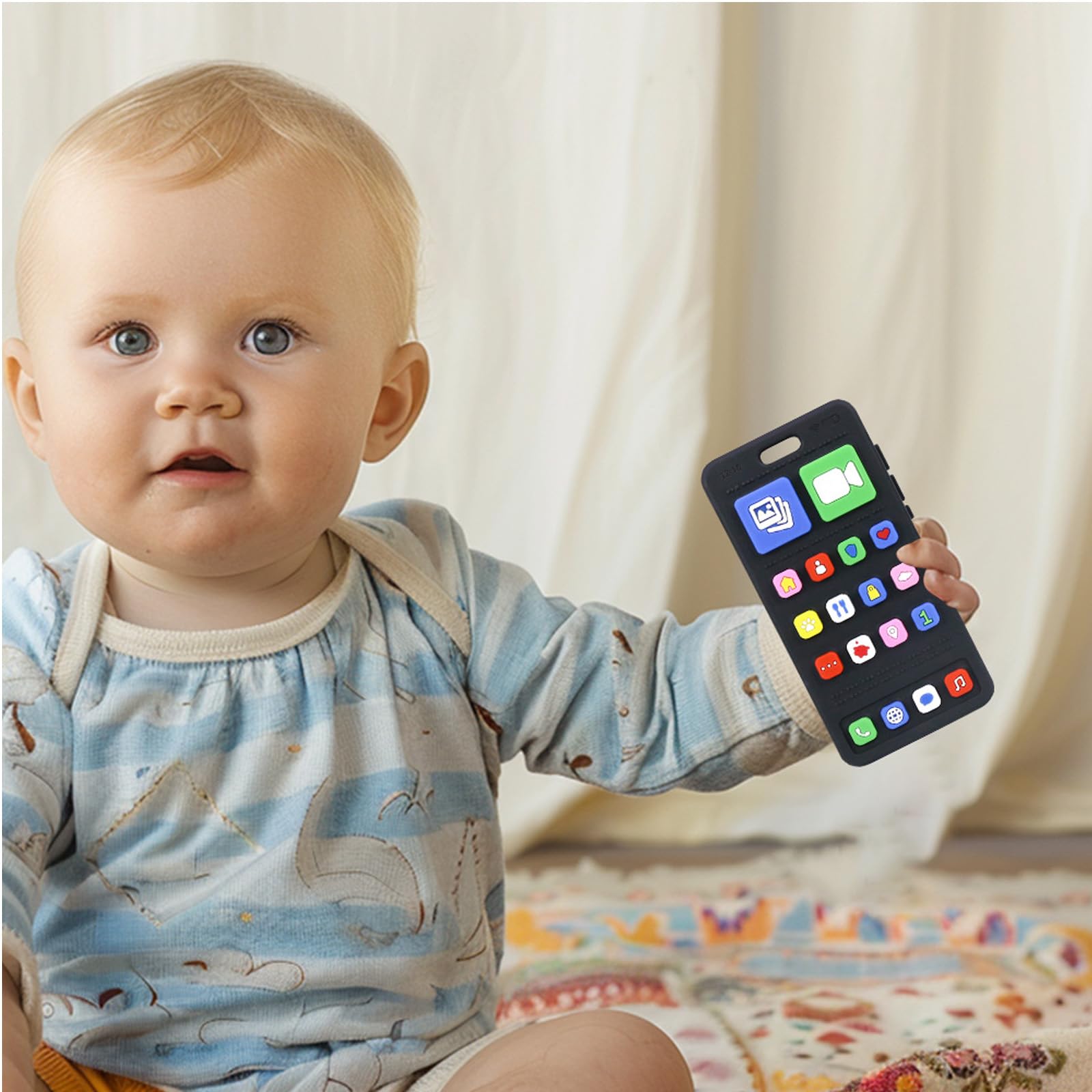 GUIGUZHJ grip-friendly teether helps babies learn hand coordination.