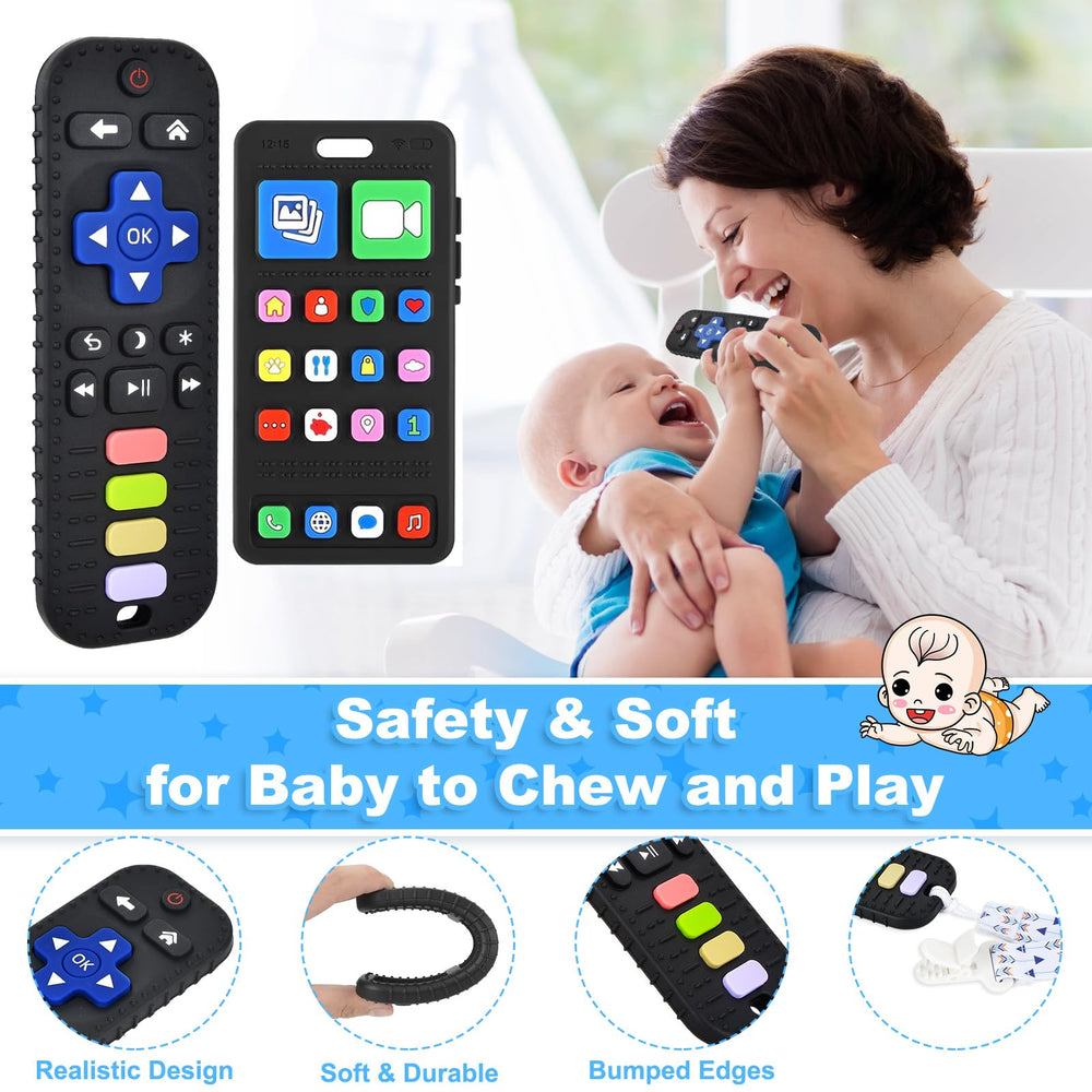 GUIGUZHJ phone teether provides bite-safe relief for teething phase.
