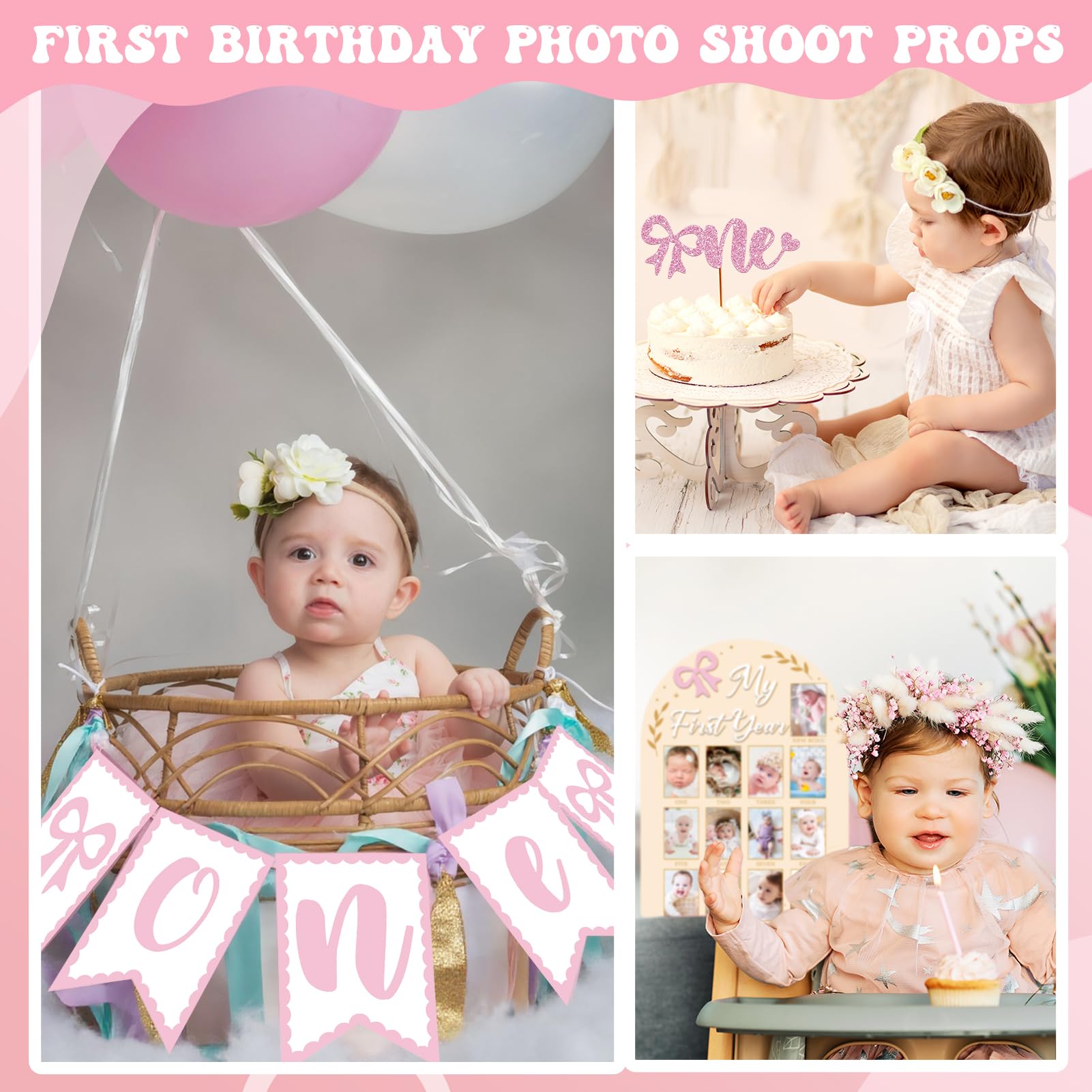 Guiqulai first birthday decor set for charming celebrations
