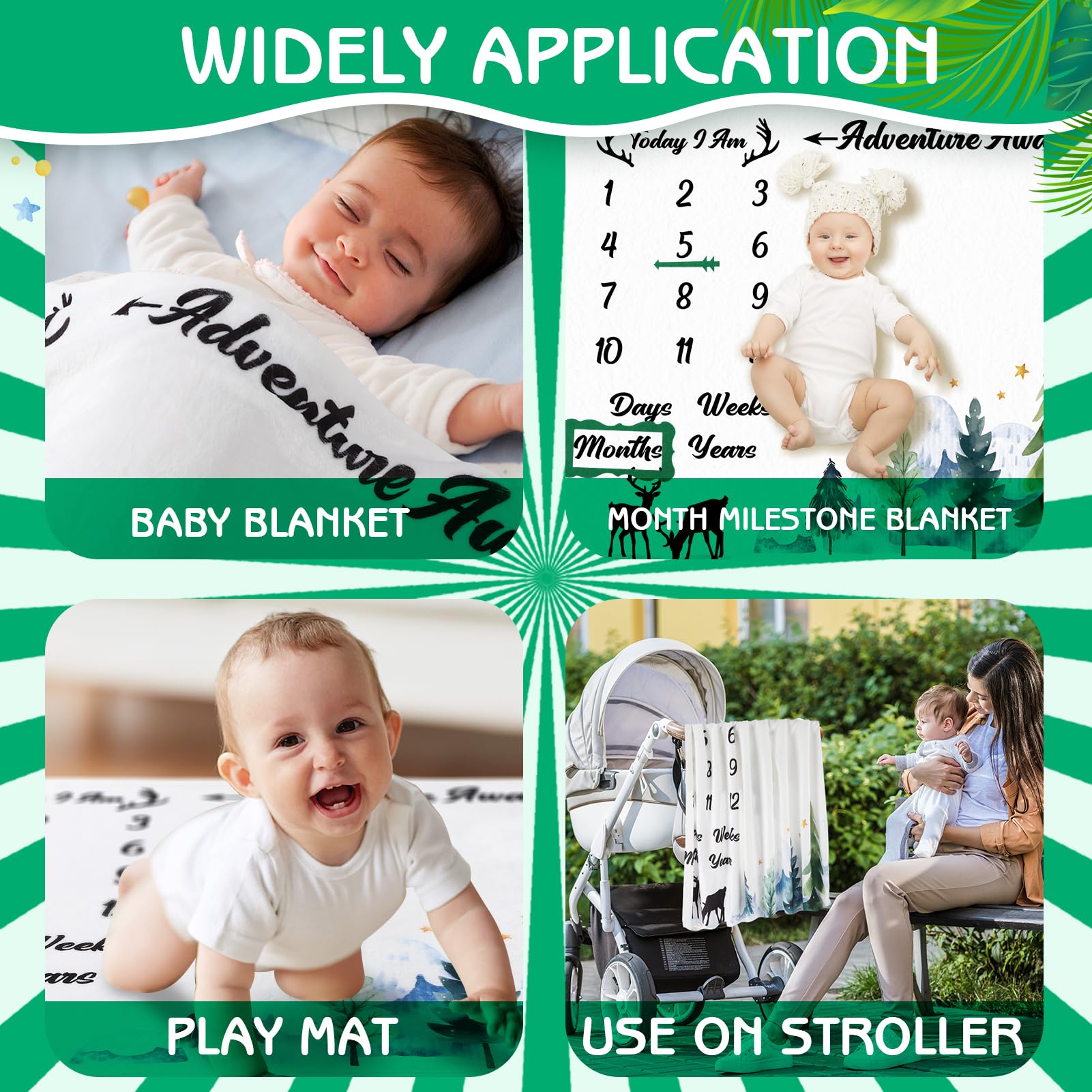 Guiqulai milestone blanket makes a thoughtful newborn gift for new parents.