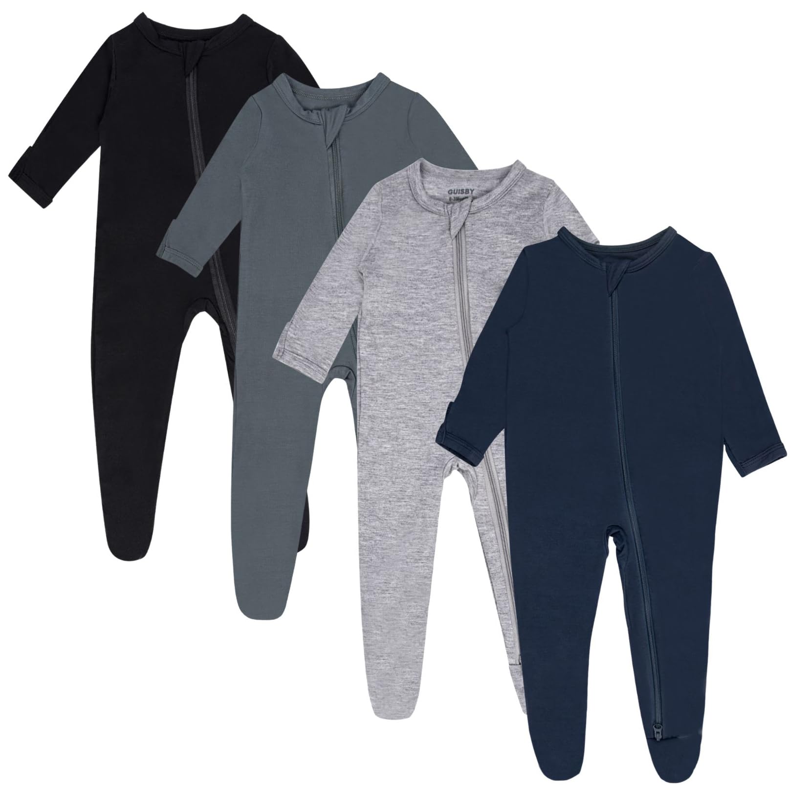 GUISBY baby sleeper front view with buttery-soft fabric for gentle nights