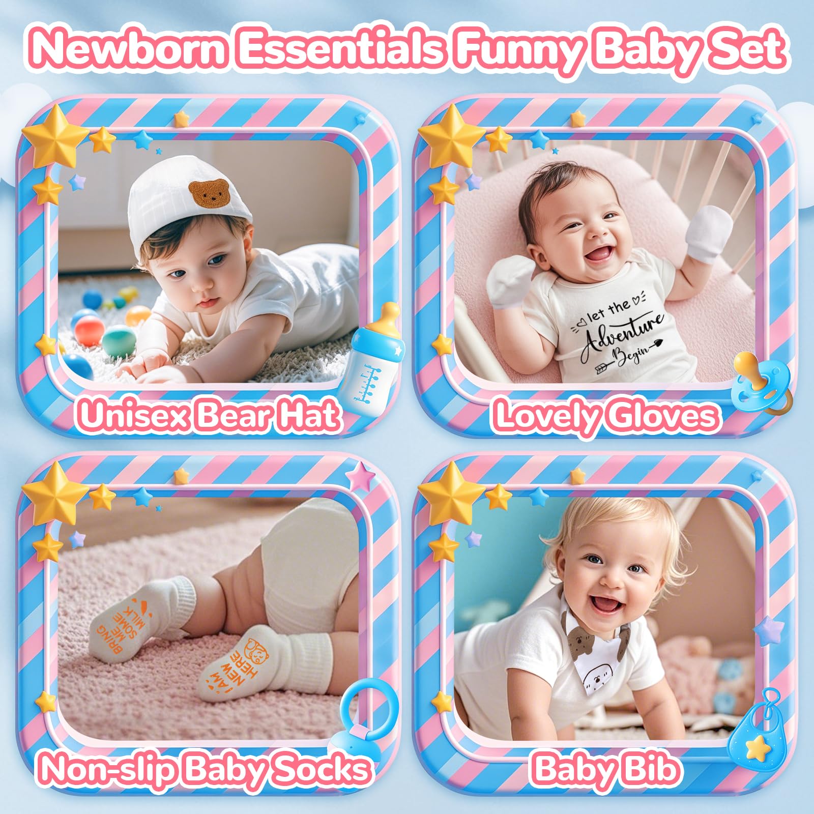 Guiseapue neutral white gift box suitable for any baby gender