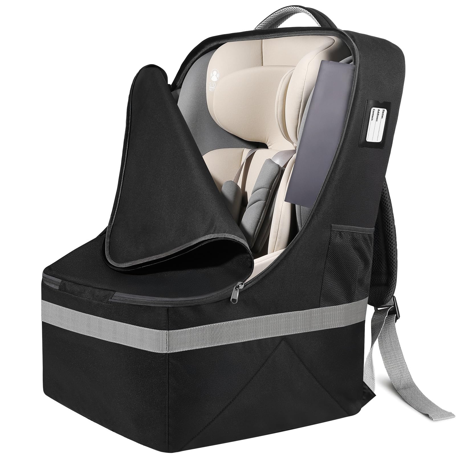 Guiseapue padded car seat travel bag protects infant seat at airports