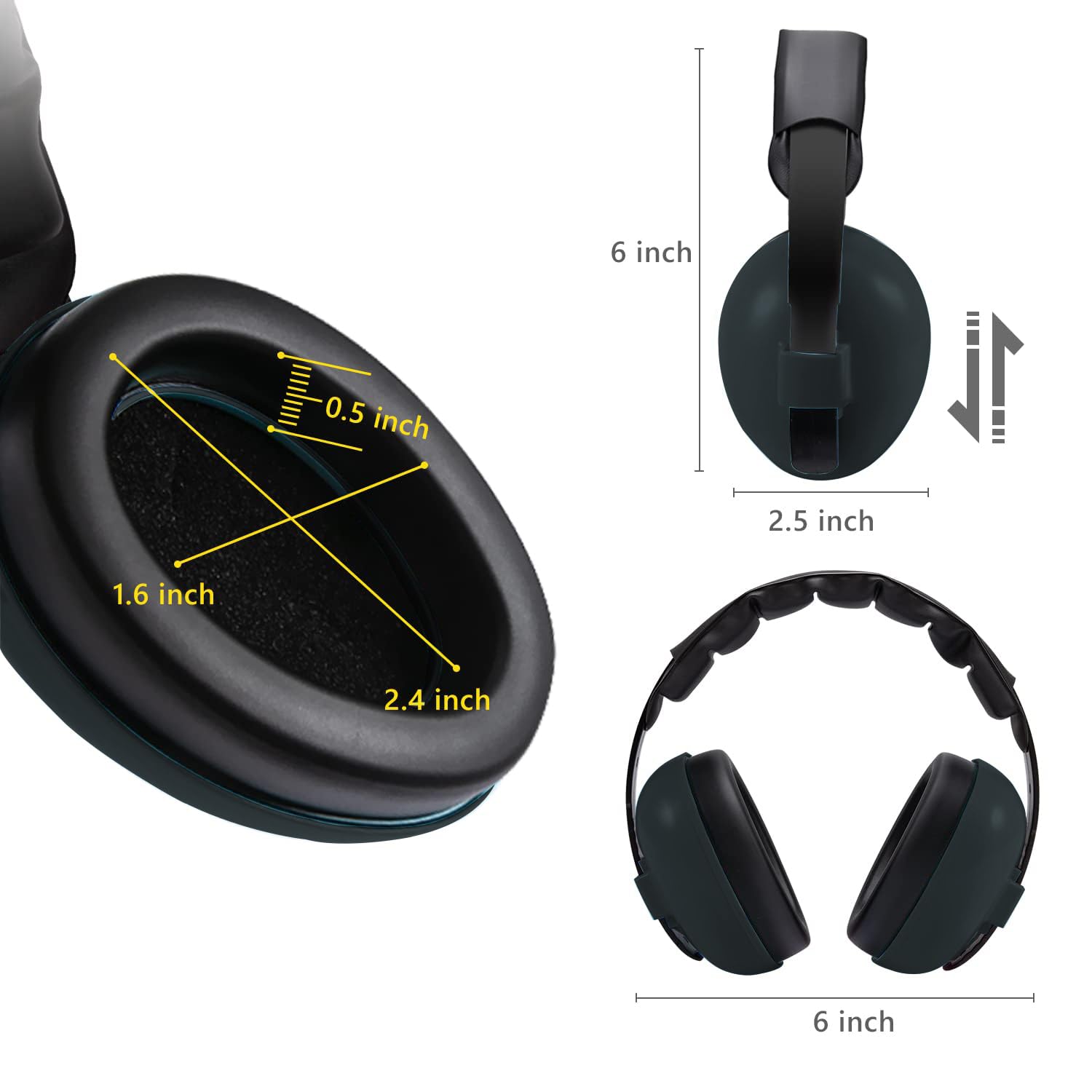 GUKOY UV-guard shell protects ears during crowded events.