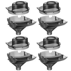 Gulfmew four-set replacement funnel kit in grey for spill-free formula prep.