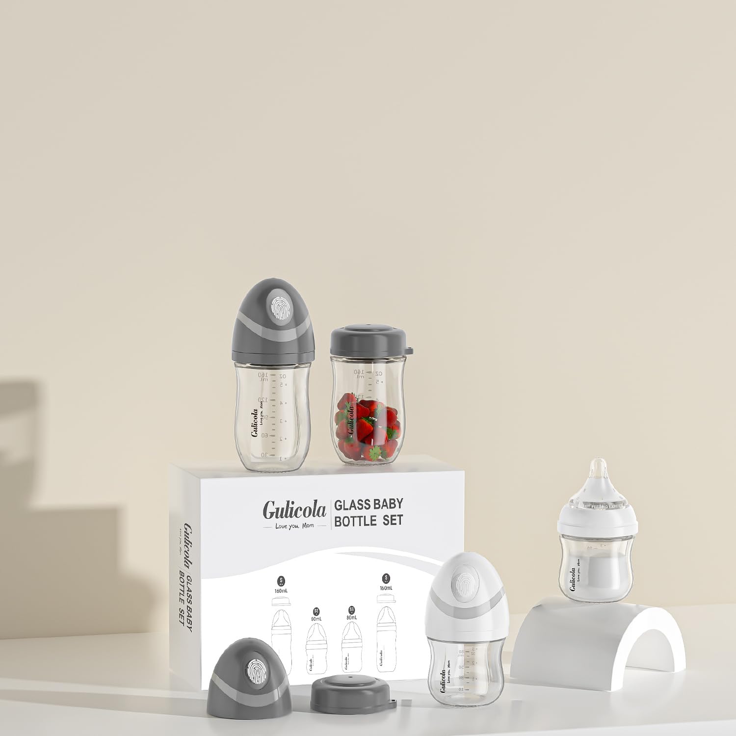 Gulicola 5oz bottle with slow flow nipple for steady feeding and minimal interruptions