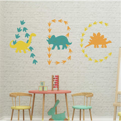 GULIGULI wall art collection with three dinosaur types for adventure themes.