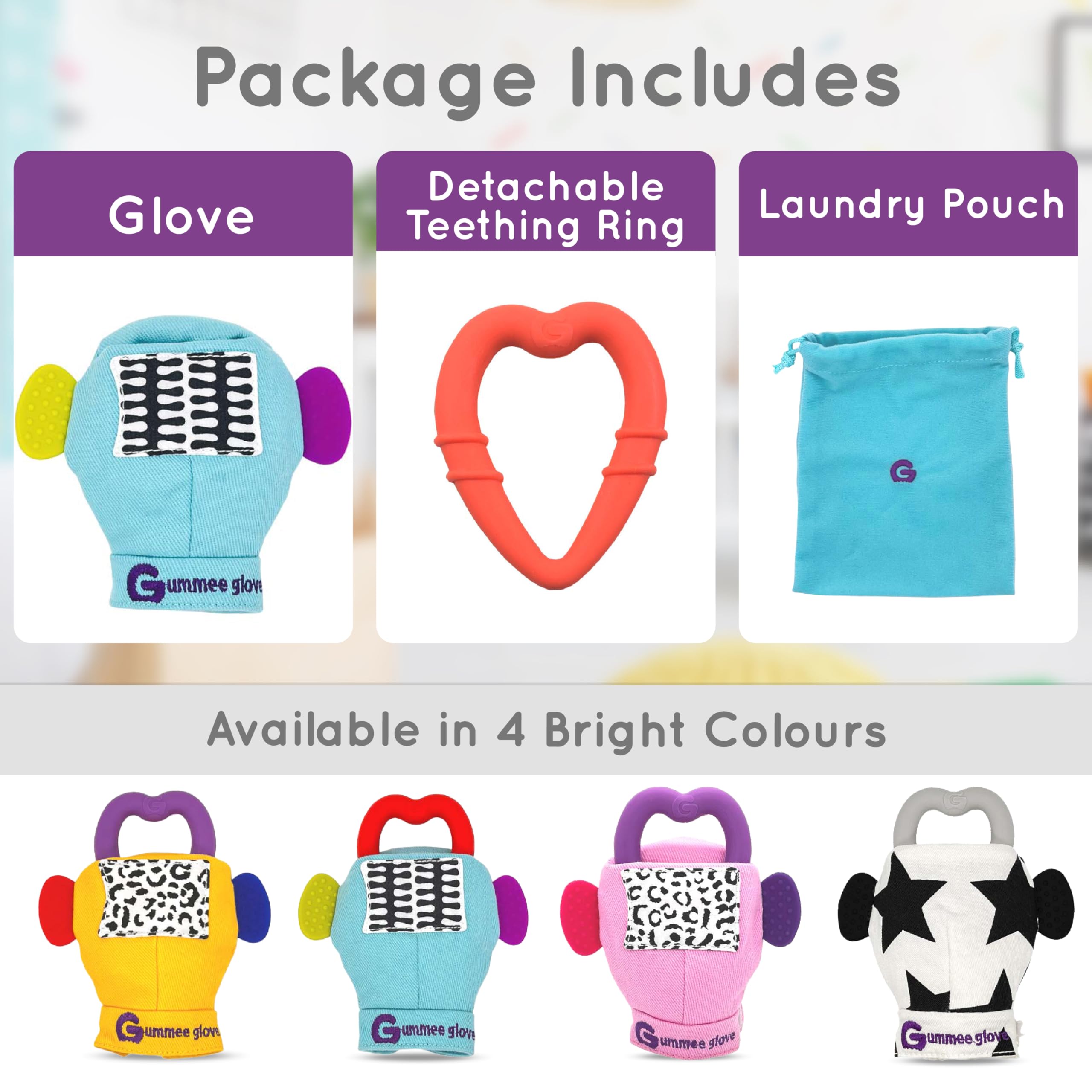 Gummee Glove award-winning UK design offers a safe teething option.