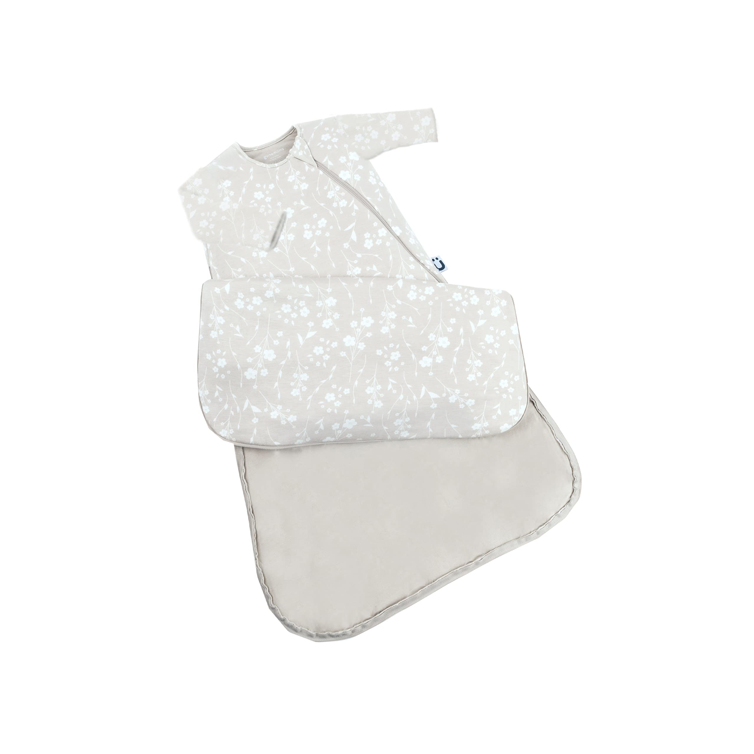 GUNAMUNA sleep sack close-up showing WonderZiP zipper for easy night changes