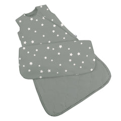 GUNAMUNA Shine wearable blanket sleep sack shown on a baby, cozy and secure.